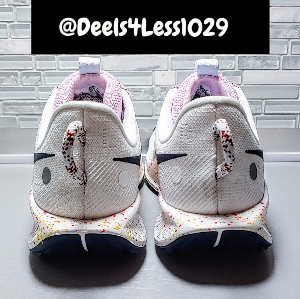 Nike React Pegasus Trail 5 Womens Size 8.5 White Pink Foam Navy - Picture 4 of 6